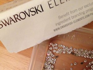 Decorating bridal shoes with swarovski crystals