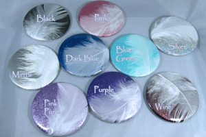 Luxury Glitter and Feather Pocket Mirrors