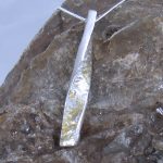 Reticulated Sterling Silver and Keum-boo pendant