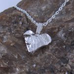 Small reticulated sterling silver heart pendant