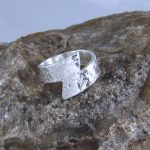 Reticulated sterling silver ring
