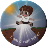 Growth mind-set - I am a risk taker - school reward badge and button